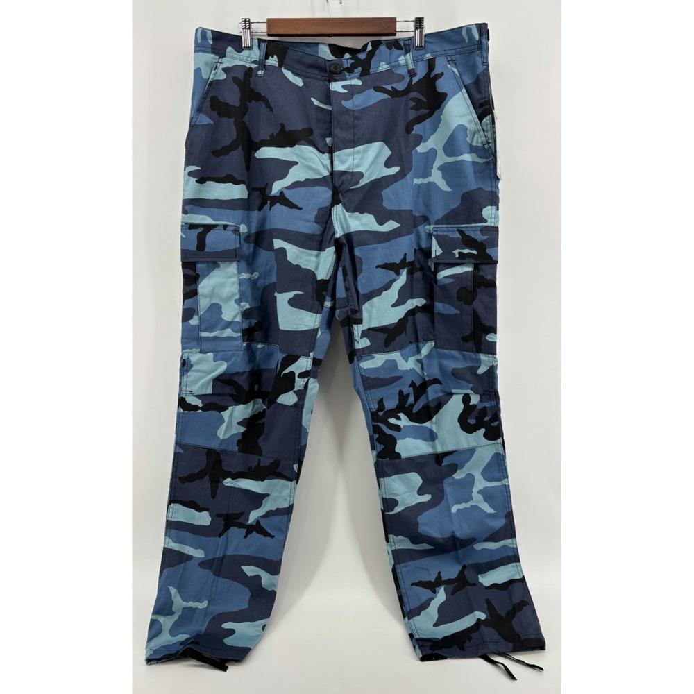 Rothco BDU Battle Dress Uniform Pants Mens Sky Blue Camo XL Regular 7882 NWT